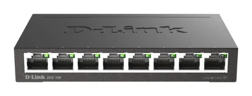 Суич D-Link DGS-108/E 8 портов 10/100/1000 Gigabit метален корпус