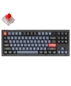 Геймърска Механична клавиатура Keychron V3 TKL Knob QMK Frosted Black Translucent Keychron K Pro Red Switch