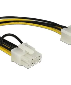 Кабел DeLock PCI Express power 6 pin женско > PCI Express 8 pin 20 cm