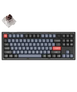 Геймърска Механична клавиатура Keychron V3 TKL Knob QMK Frosted Black Translucent Keychron K Pro Brown Switch