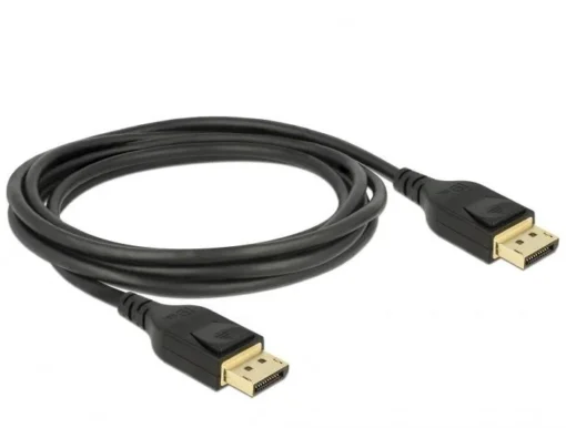 Кабел Delock  DisplayPort мъжко - DisplayPort мъжко 2.0м 8K 60 Hz Черен