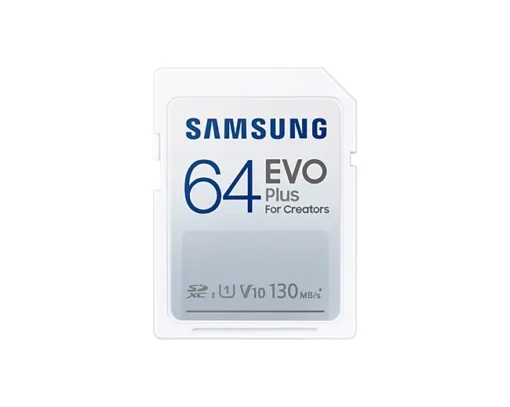 Карта памет Samsung EVO Plus SD Card 64GB Бяла