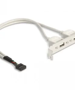 Скоба Delock За монтаж в PC USB 10 pin към 2 x USB 2.0 type A