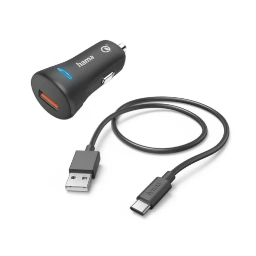 Зарядно за кола HAMA 12-24 V /USB-C 3A 19.5W + кабел 201615