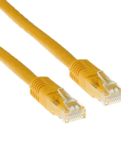 Мрежов пач кабел ACT U/UTP CAT 6 RJ-45 - RJ-45 1 m Медни проводници Жълт Булк