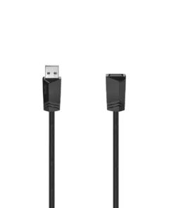 Удължителен кабел HAMA USB-A женско - USB-A мъжко 5 м екраниран