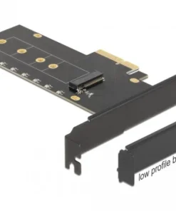 Карта за разширение на слотове Delock PCI Express x4 към 1 x internal NVMe M.2 Key M RGB LED Low