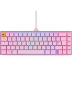 Геймърска механична клавиатура Glorious GMMK 2 Pink Compact- Fox Switches