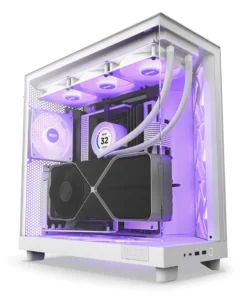 Кутия за компютър NZXT H6 Flow RGB Matte White - Middle Tower