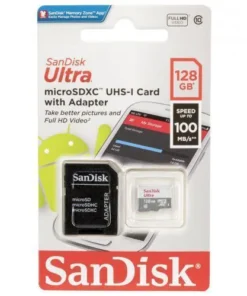 Карта памет SANDISK Ultra microSDHC UHS-I 128GB Class 10 100Mb/s Адаптер