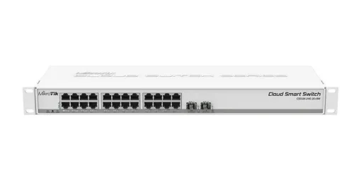 Суич MikroTik 326-24G-2S+RM 24 x Gigabit Ethernet ports 10/100/1000Mbps 2x SFP+ cages монтаж в