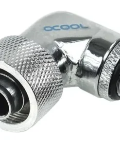 Компресионен фитинг Alphacool 16/10 - G1/4 90° Въртящ се Хром