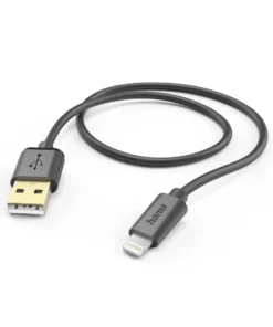 Кабел HAMA USB-A - Lightning 1.5м позл.конекторичерен