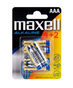 Алкална батерия MAXELL LR03 AAA 15V /4+2 бр. в опаковка