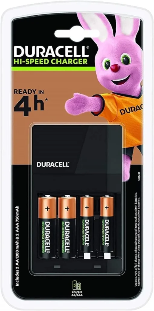 Зарядно устройство CEF14 + 2*AA NiMH 1300mAh + 2*AAA NIMH 750mAh 4h DURACELL