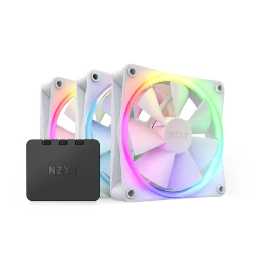 Комплект вентилатори NZXT F120 RGB White 3 броя и NZXT RGB