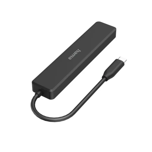 USB-C 5-портов хъб 3х USB-A1x USB-C HDMI4К Черен