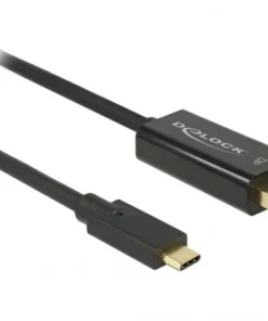 Конвертор Delock USB-C мъжко - DisplayPort мъжко 4K 60 Hz 2 m Черен