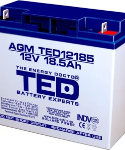 Оловна батерия TED ELECTRIC 12V 18.5Ah 181/ 76/ 167 mm AGM