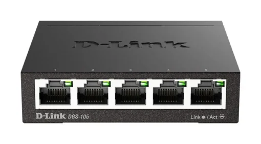 Суич D-Link DGS-105/E 5 портов 10/100/1000 Gigabi метален корпус