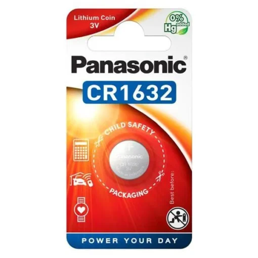 Батерия литиева CR1632 3V  PANASONIC 1 бр. блистер /цена за 1 бр./