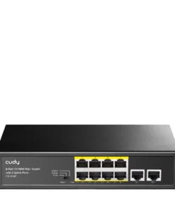 Суич Cudy FS1010P 8 портов 10/100 PoE+ Switch 120W 2 x Uplink порта