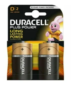 Алкална батерия DURACELL LR20 D PLUS /2 бр. в опаковка/ 1.5V