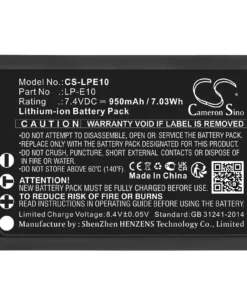 Батерия за апарат CANON LPE10  LiIon 7.4V 950mAh Cameron Sino