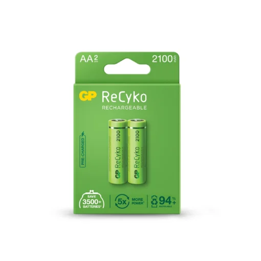 Акумулаторна Батерия GP R6 AA 2100mAh RECYKO 210AAHCE-EB2 NiMH 2 бр. в опаковка