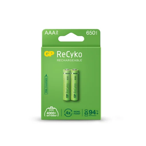 Акумулаторна Батерия GP R03 AAA 650mAh NiMH 65AAAHCE-EB2 2 бр. в