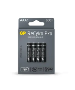 Акумулаторна Батерия GP R03 AAA 800mAh NiMH 85AAAHCB-EB4 RECYKO+ PRO до 1500 цикъла 4 бр. в