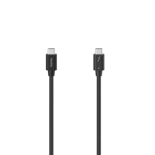 HAMA Кабел "USB-C" Thunderbolt-4 40 Gbit/s 5A 100W Ultra-HD 8K 0.80 m