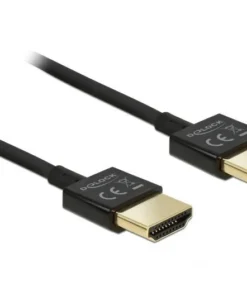 Кабел Delock  HDMI-A мъжко - HDMI-A мъжко Ethernet 4K 0.5 м Черен