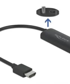 Адаптер Delock 63206 HDMI-A мъжко - DisplayPort женско 4K 60 Hz Черен