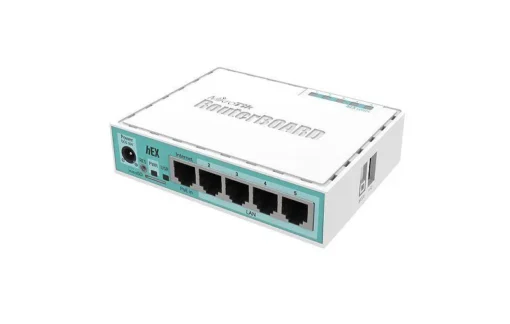 Рутер MiKrotik RB750GR3 HEX 5 x 10/100/1000 Mbps PoE Бял