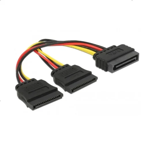 Кабел DeLock Power SATA 15 pin към 2 x SATA HDD 15 cm