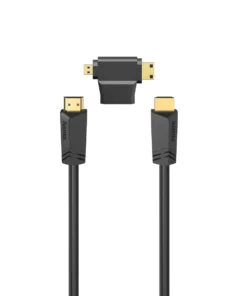 Кабел HAMA 205162 HDMI мъжко - HDMI мъжко + HDMI адаптер(mini / micro) 1.5 м