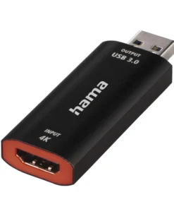 Video Recording стик HAMA 74257 HDMI женско - USB мъжко 4К  Черен