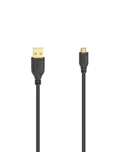 Кабел HAMA Flexi-Slim USB 2.0 мъжко - micro USB мъжко 0.75 м. Позлатени конектори