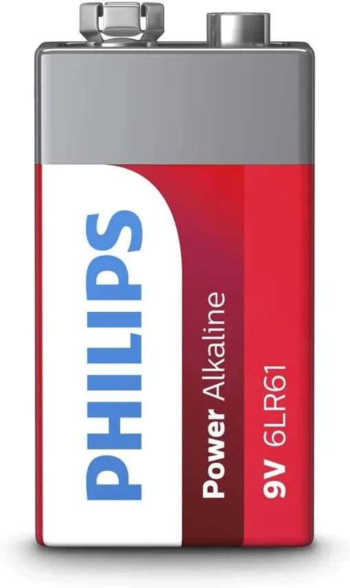 Алкална батерия PHILIPS Power 6LR61P1B / 10 6LR61 9V 1 брой/блистер