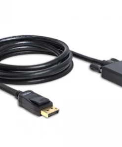 Кабел Delock DisplayPort мъжко - DVI мъжко 2 м. Черен