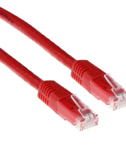 Мрежов пач кабел ACT U/UTP CAT 6 RJ-45 - RJ-45 1 m Медни проводници Червен Булк