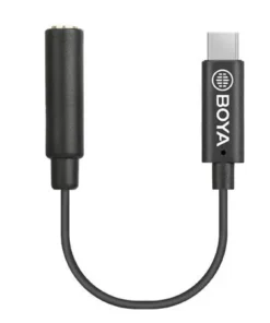 Адаптер BOYA 3.5mm TRS женски към USB-C мъжки 6cm BY-K4