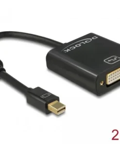 Адаптер DeLock mini DisplayPort 1.2 мъжко > DVI женско 4K Пасивен