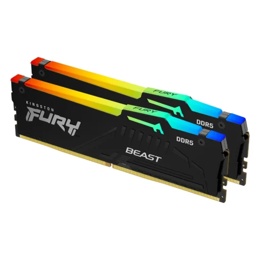 Памет за компютър Kingston FURY Beast RGB Black 32GB (2x16GB) DDR5 6000MHz CL36