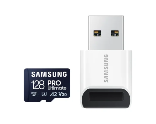 Карта памет Samsung PRO Ultimate microSDXC UHS-I 128GB Адаптер USB четец