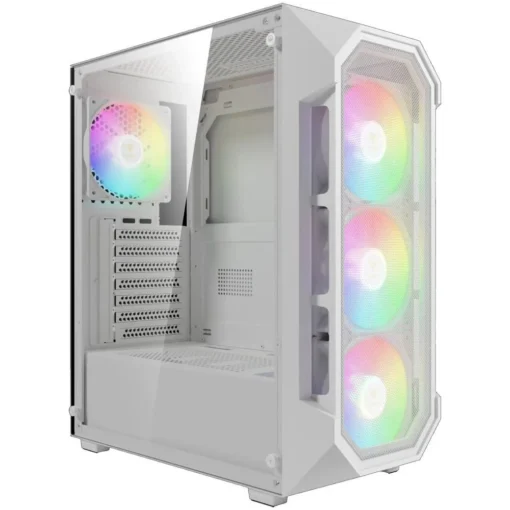 Кутия за компютър Gamdias AURA GC1 Elite White - Mesh RGB