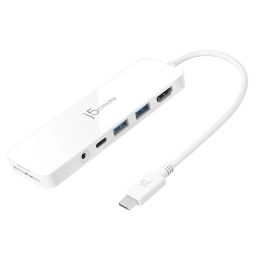 6-портов хъб j5create Mini Dock JCD373 USB HDMI SD 3.5 mm jack