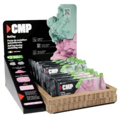 Глина за моделиране ReClay 420 г микс розова и зелена рециклирана дисплей CMP каш 24