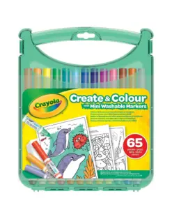 Alternative view от Маркери мини 25 цв. измиваеми, в куфарче с шаблони, Crayola, стек 4